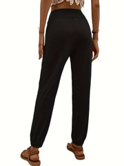 Women's Casual Loose Pants with Side Pocket Trousers