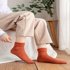 5 Pairs Winter Warm Socks Thick Snow Socks Solid Thermal Unisex Cold Weather