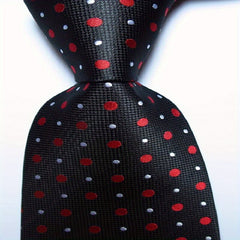 Men's Printed Dot Tie Yellow Orange Flower Tie Business Party Wedding Tie