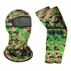 Stylish Summer Outdoor Riding Mask Ice Silk Sleeve Set
