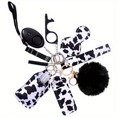 10-Piece Girls Safety Keychain Set - Whistle & Door Opener