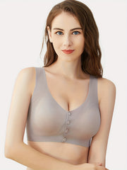 Front Buckle Push Up Bra Wireless Comfort Breathable Lingerie