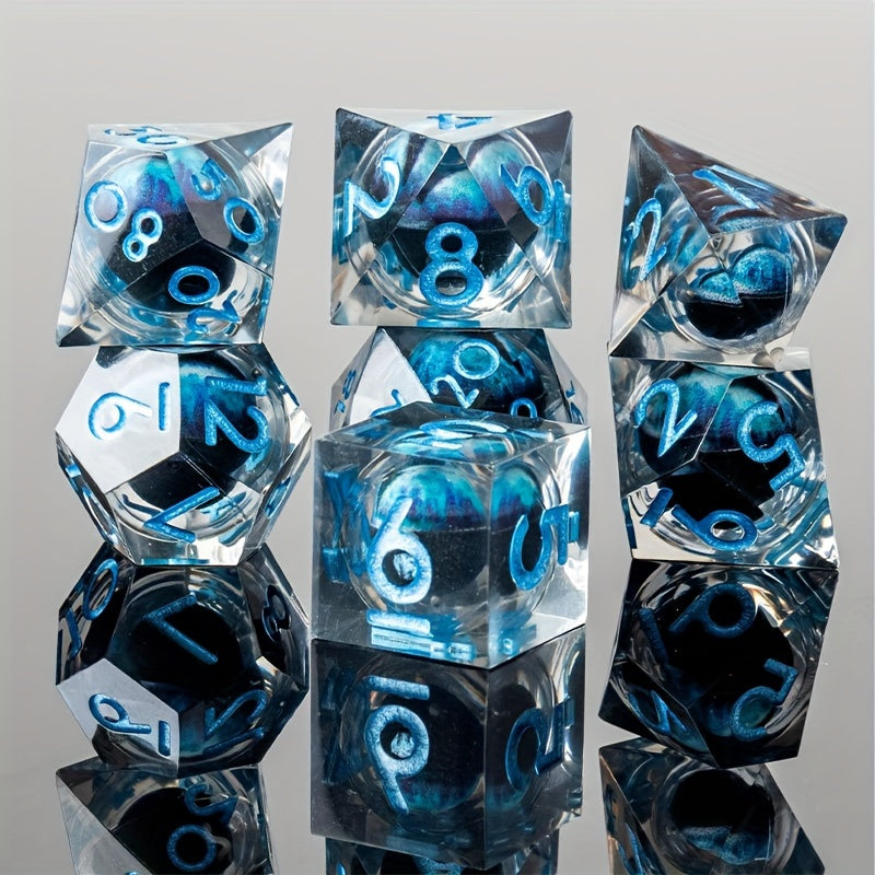 7pcs Dragon Eye Sharp Edge Resin Dices For Table Game