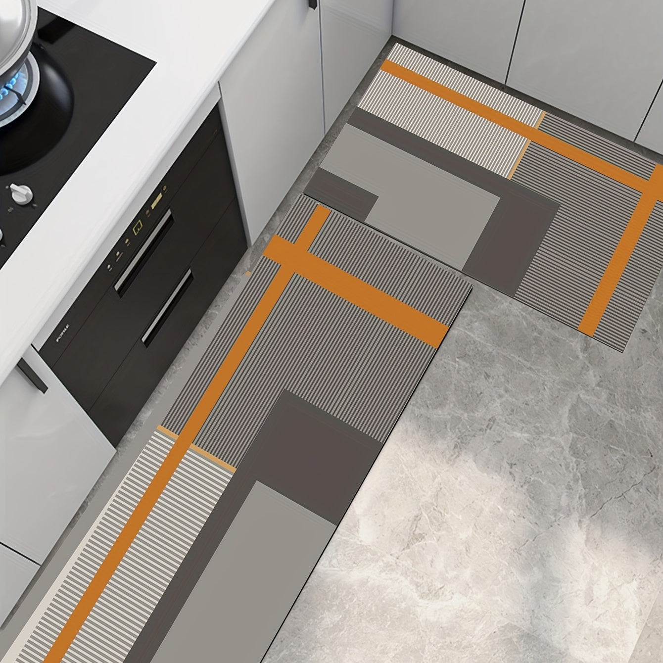 Kitchen Rugs Non Slip Absorbent Stain Resistant Waterproof Floor Mat