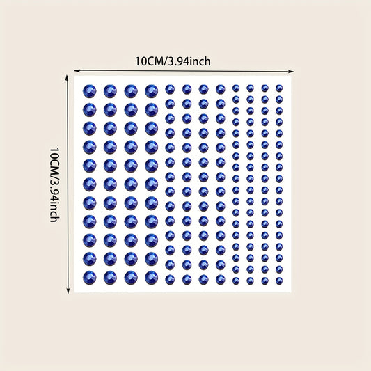 144 Pcs Purple Stickers Eye Makeup Jewelry Face Pearl Makeup Stage Stickers