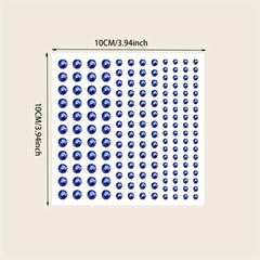 144 Pcs Purple Stickers Eye Makeup Jewelry Face Pearl Makeup Stage Stickers