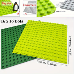 2pcs Large Particle Baseplate 16 x 16 Dot Building Blocks Baseplate