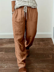 Minimalist Drawstring Wide Leg Pants Women