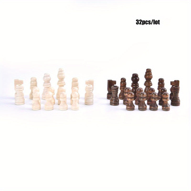 32pcs Wooden Chess Pieces International Word Chess Set Chess Game Accessories
