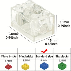 14pcs Light Up Bricks Accessory Kit Multicolored LED Light Bricks Set