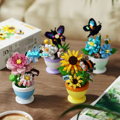 Insect Flower Micro Particle Assembly Building Block Toy DIY Gift