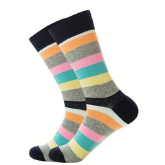 Striped Mid-tube Socks for Outdoor Camping Travel Training