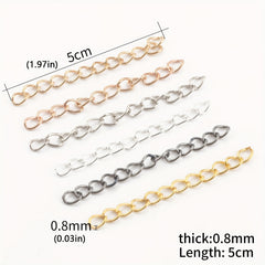50pcs Alloy Extender Chain Necklace Bracelet Extension Accessories