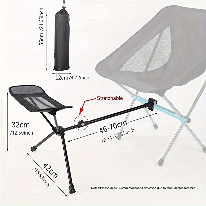 Portable Folding Retractable Footrest Leg Rest Chair Kit for Outdoor