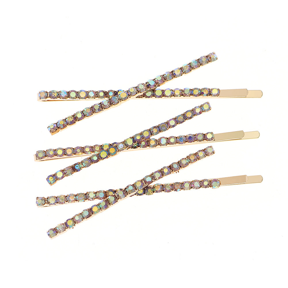 Rhinestone Faux Pearl Hair Clips for Women Girls, 3pcs