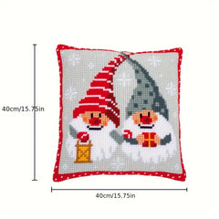 Christmas Pillow Case Embroidery Stamped DIY Cross Stitch Kit