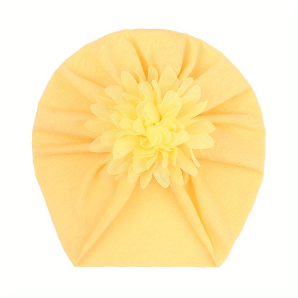 Chiffon Flower Baby Headscarf and Hat