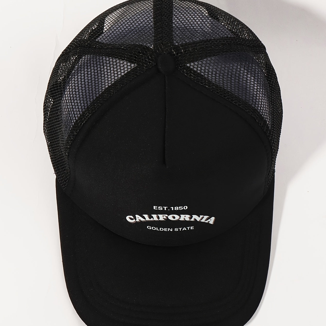 California Printed Trucker Hat Unisex Mesh Baseball Cap Adjustable
