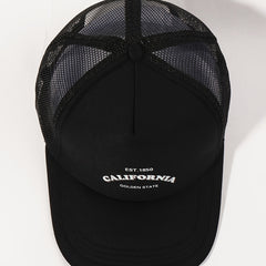California Printed Trucker Hat Unisex Mesh Baseball Cap Adjustable