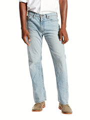 Slim Fit Distressed Stretch Denim Jeans Mens Casual Street Style