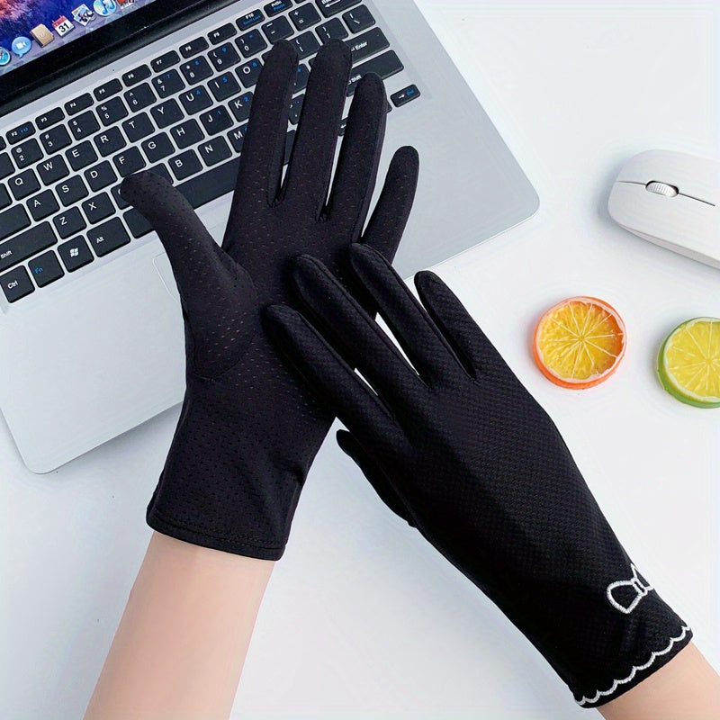 Solid Ice Gloves Thin Quick Drying Sunscreen UV Protection Gloves
