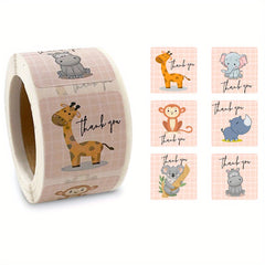 300pcs Animal Thank You Stickers for Business Cards