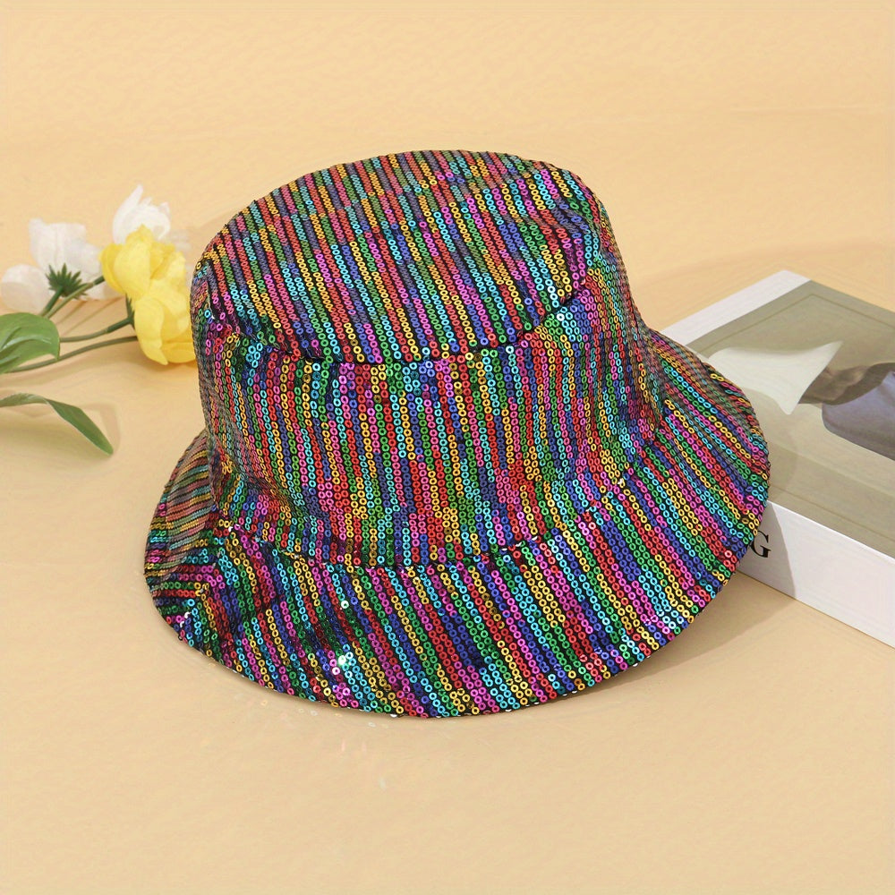 Sequin Double sided Sunshade Fisherman Hat