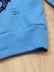 Boy's Cartoon Shark Graphic Sweatshirt for Fall Winter