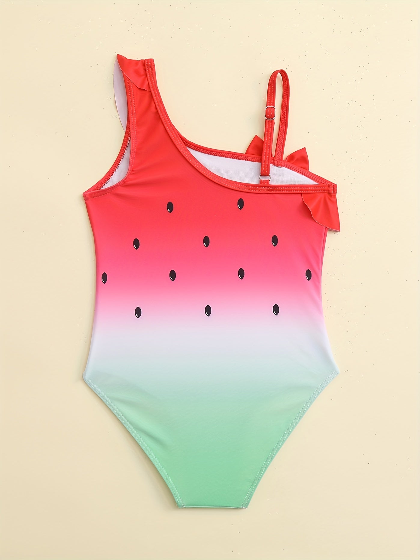 Girls Strawberry Off Shoulder Swimwear Quick Dry Sleeveless Suit Kids Summer