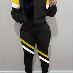 Women's Plus Colorblock Hoodie & Joggers Set