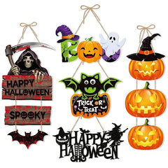 Halloween Party Decoration Pumpkin Bat Door Hanging Ghost Scene Arrangement