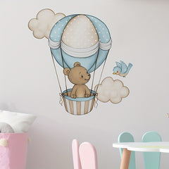 Hot Air Balloon Bear Wall Sticker - Home Bedroom Decor
