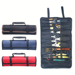 Durable Outdoor Tool Bag Electricians Mechanics Roll Portable Canvas Storage Bag