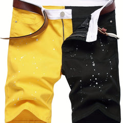 Men's Denim Shorts Street Style Stretchy Summer Shorts