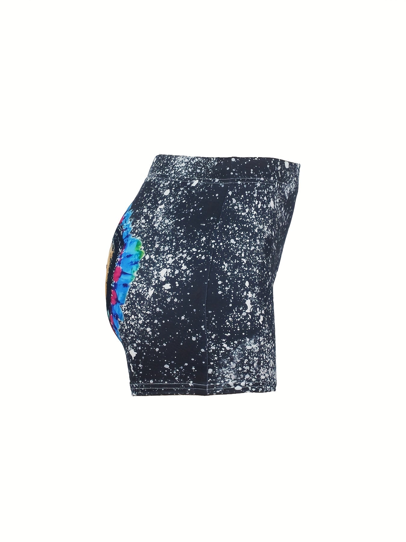 Letter Print Skinny Shorts for Women