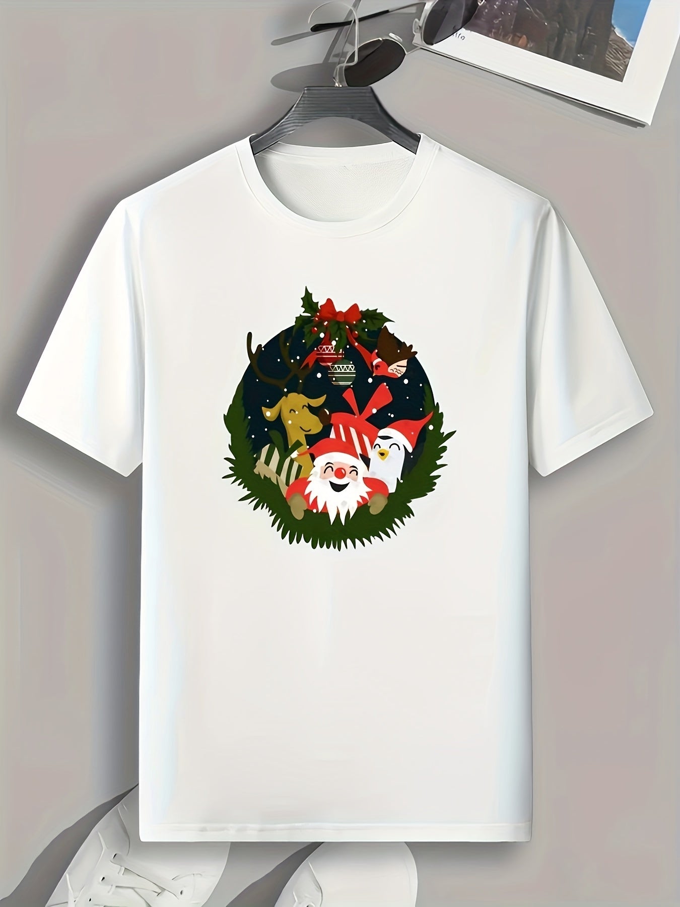 Christmas Santa Claus Men's Graphic T-shirt Casual Tee