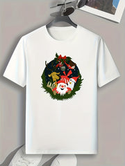 Christmas Santa Claus Men's Graphic T-shirt Casual Tee