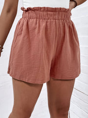 Women's Plus Textured High Rise Loose Fit Shorts