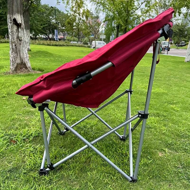 Folding Camping Chair Steel Pipe Moon Chair Portable Beach Chair