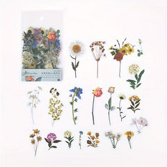40pcs PET Sticker Plant Flower Diy Journal Diary Decoration