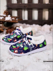 Women's Santa Christmas Snow Boots Plush Comfort