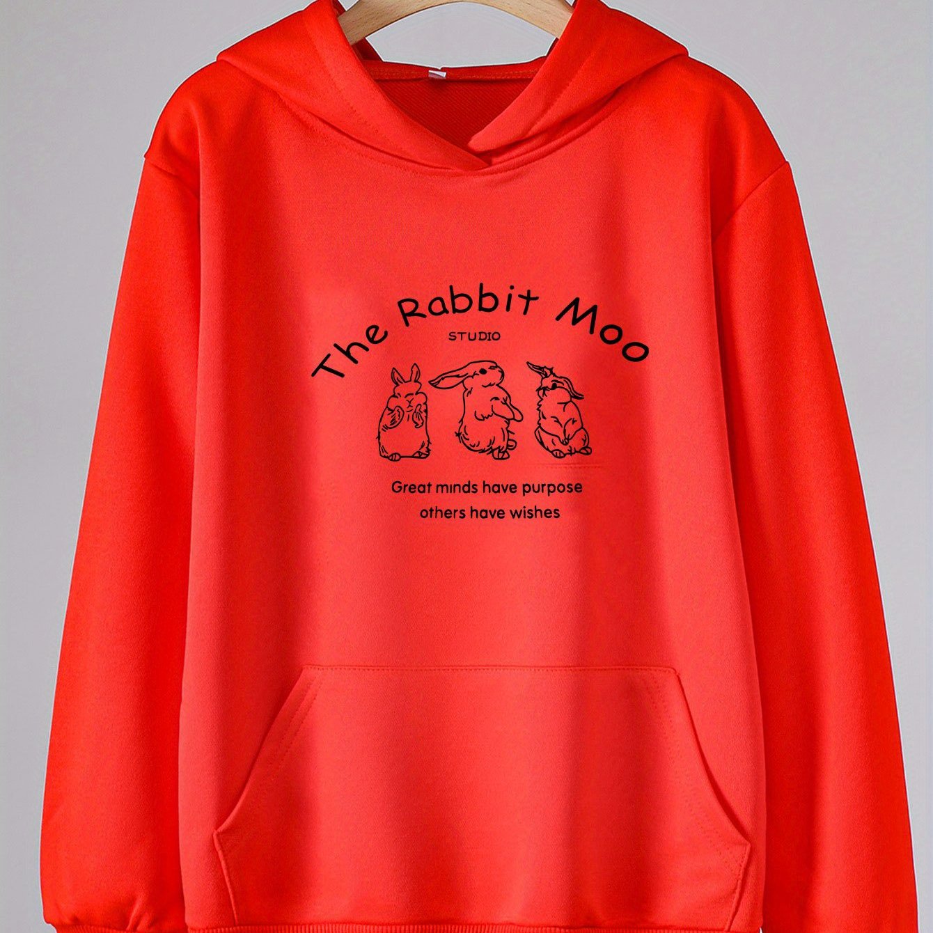 Girls Cartoon Rabbits Hooded Sweatshirt for Spring/Autumn