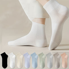 10 Pairs Solid Short Socks Women's Stockings