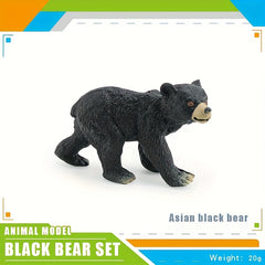 Realistic Wildlife Model Bear Moon Bear Static Desktop Decoration Toy
