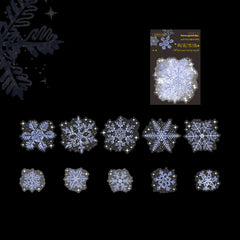 Snowflake Stickers 20 Sheets Matte Glitter Embellishments