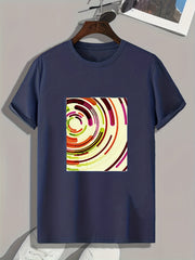 Abstract Painting Print Men's Graphic T-shirt for Summer