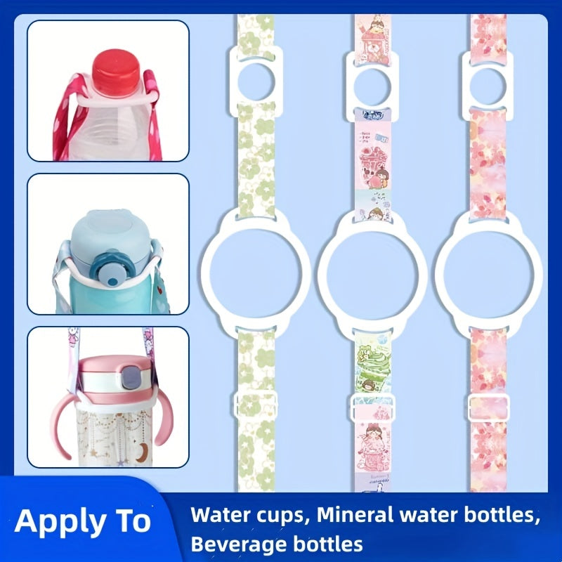 Adjustable Thermal Transfer Bottle Strap for Beverages Hands Convenience