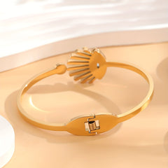 Stylish Rhinestone Eye Pattern Bracelet for Women and Girls