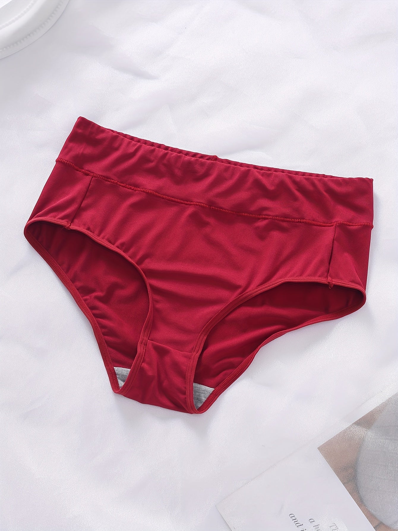 3 Pack Plus Size Panties Set Soft Solid Comfort Briefs