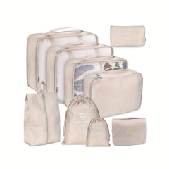 9 Pcs Travel Luggage Storage Bags Multifunctional Clothes Organizers